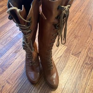 Ralph Lauren tie up boots